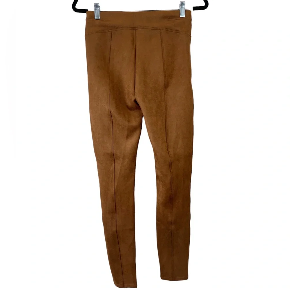 Spanx Faux Suede Leggings Brown‎ Pull On Shaping Leggings NWT Size S